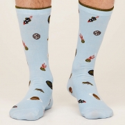 Thought Bio-Katoenen Sokken - Galactic Pastel Blue Comfortabele sokken van bio-katoen